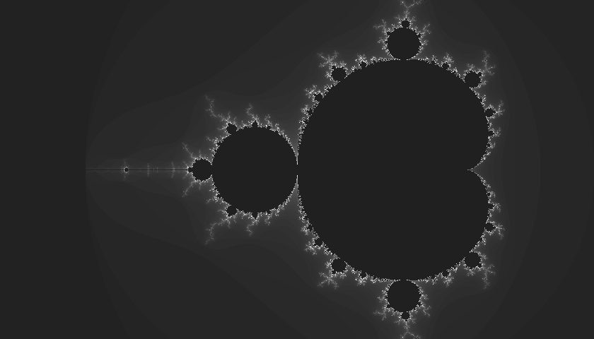 Mandelbrot en gris